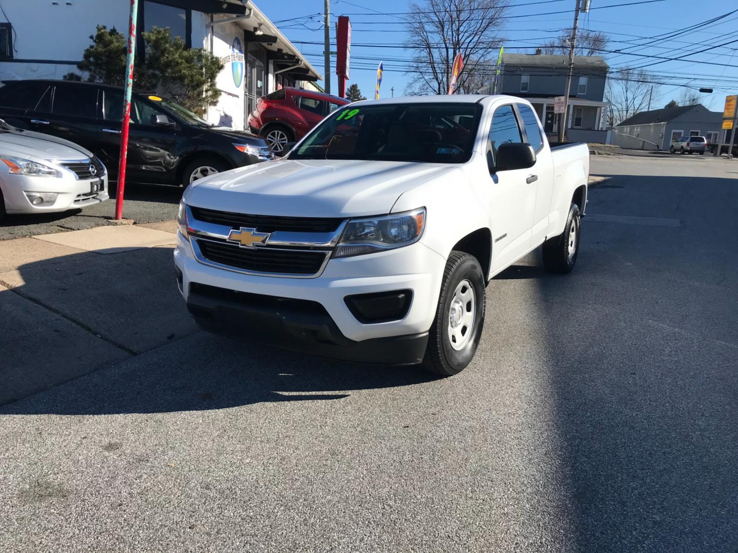 2019 White /Gray Chevrolet Colorado Work Truck (1GCHSBEA6K1) with an 2.5 V4 engine, Automatic transmission, located at 577 Chester Pike, Prospect Park, PA, 19076, (610) 237-1015, 39.886154, -75.302338 - Photo#2